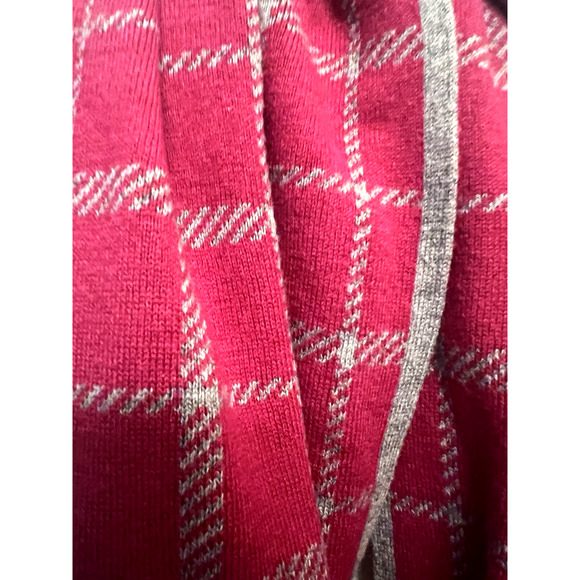 COACH of New York Signature Pink & Gray Plaid Reversible Wool & Cotton Scarf - Picture 3 of 9